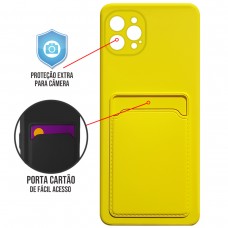 Capa para iPhone 12 Pro - Emborrachada Case Card Amarela